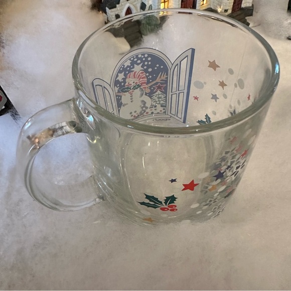 Vintage EPOCH Mr. Snowman Glass Glassware Coffee Tea Mug Bright Holiday USA - Picture 9 of 10